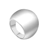 Trendy Fleur Ring with a smooth, rounded silver finish, adding elegance and sophistication to any outfit.