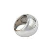 Modern Fleur Ring crafted in high-shine silver with a bold dome shape for a statement jewelry piece.