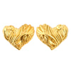 Lucia Ring a stunning textured gold heart shaped earring pair, perfect for adding elegance and charm to any outfit.