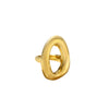 Claudia Ring a bold and contemporary gold ring featuring a sculptural open oval design perfect for a modern fashion statement.