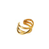 Stylish Ophelia Ring featuring an elegant open gold band design for a modern and sophisticated look.