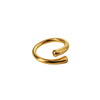 Livia Ring Minimalist open gold ring with a sleek, modern design, perfect for stacking or wearing solo for a chic look.